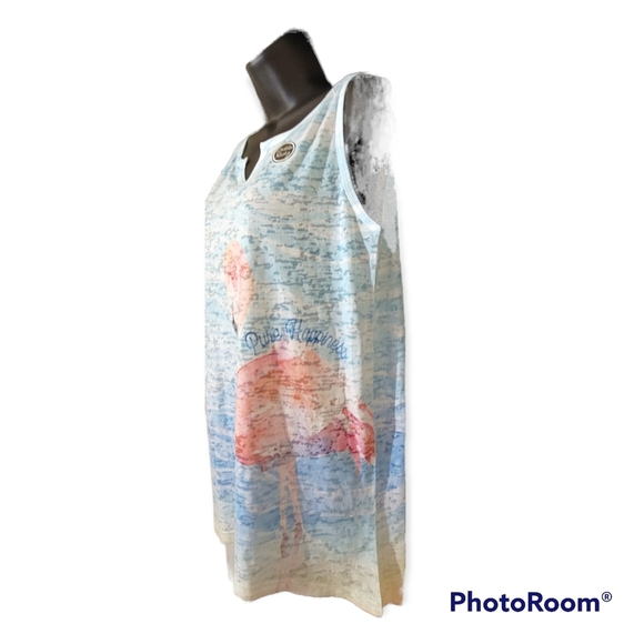 BLUE 84 Women's Shirt Tanktop Pure Happiness blue Pelican size small - Picture 3 of 3